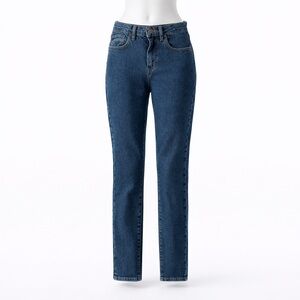 Size 25 Aritzia Denim Forum Women’s High Rise Straight Jeans Blue Slim Denim